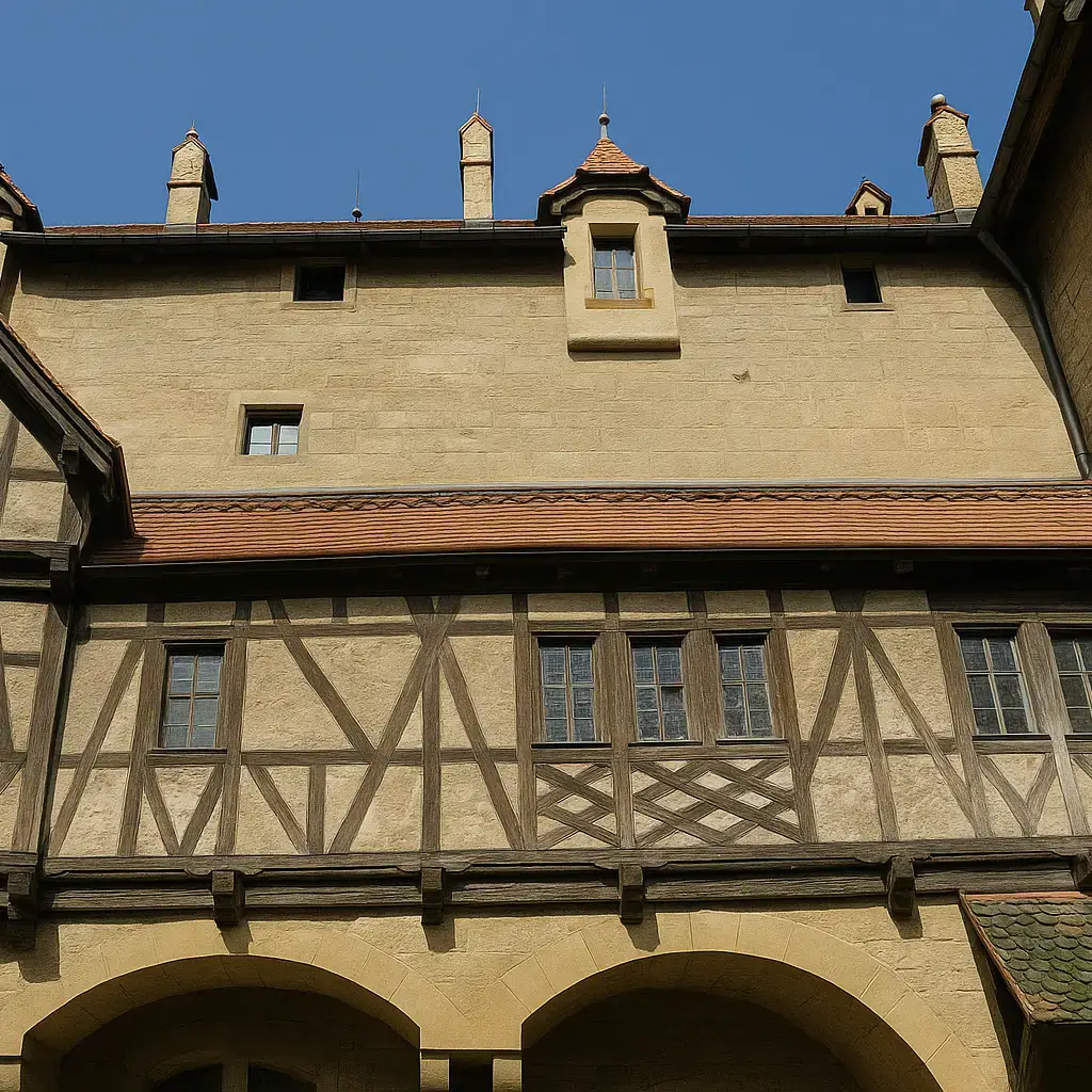 burg-kreuzenstein-ausflugsziel-niederoesterreich-geschichte-fachwerk-innenhof