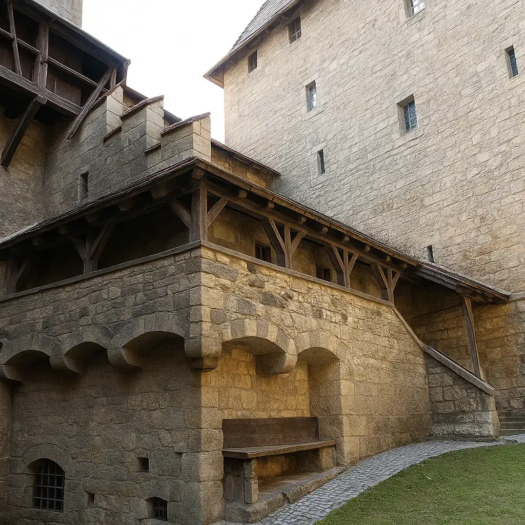 burg-kreuzenstein-wehrgang-steinmauer-festung-niederoesterreich